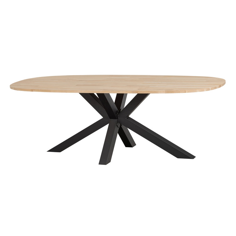 17 Stories Tablo Table Oval-Ellipse Oak [FSC] Cross Leg | Wayfair.ie